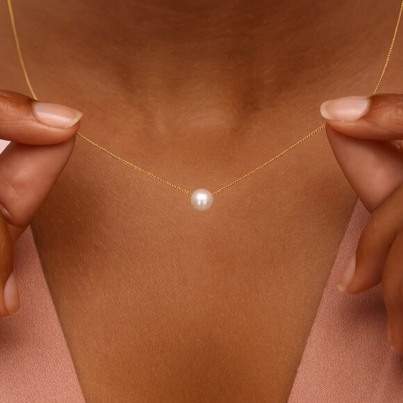 “Daphne” 925 Pearl Necklace Pendant - Picture 2 of 2